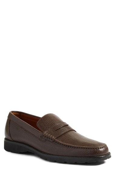 Men's A. Testoni Penny Loafer M - Brown