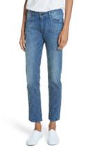 Women's Brockenbow Cale Lily Studded Ankle Straight Leg Jeans - Blue