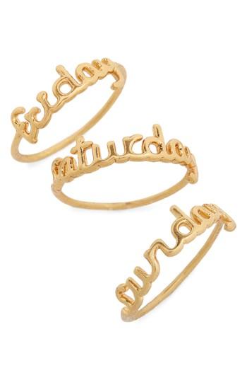 Women's Madewell Friday Saturday Sunday Stacking Rings