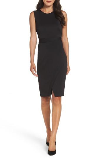 Women's Maggy London Scissor Sheath Dress - Black