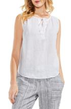 Women's Vince Camuto Tie Neck Sleeveless Blouse, Size - White