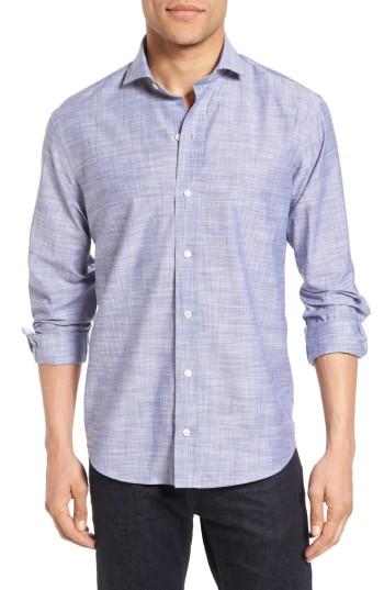Men's Ledbury The Mcdaniel Classic Fit Chambray Sport Shirt