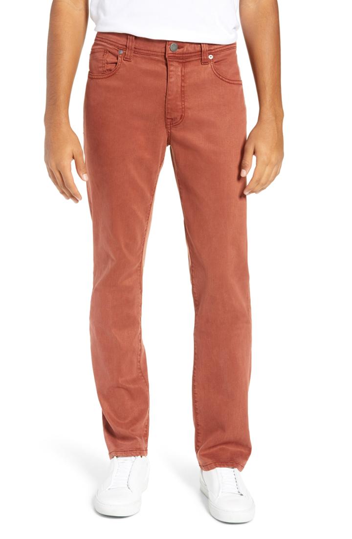 Men's Fidelity Denim Jimmy Slim Straight Leg Jeans - Orange