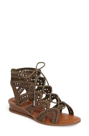 Women's 1.state Maygan Ghillie Wedge Sandal M - Green