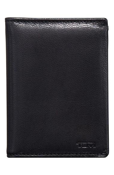 Men's Tumi 'chambers' Leather L-fold Wallet - Black