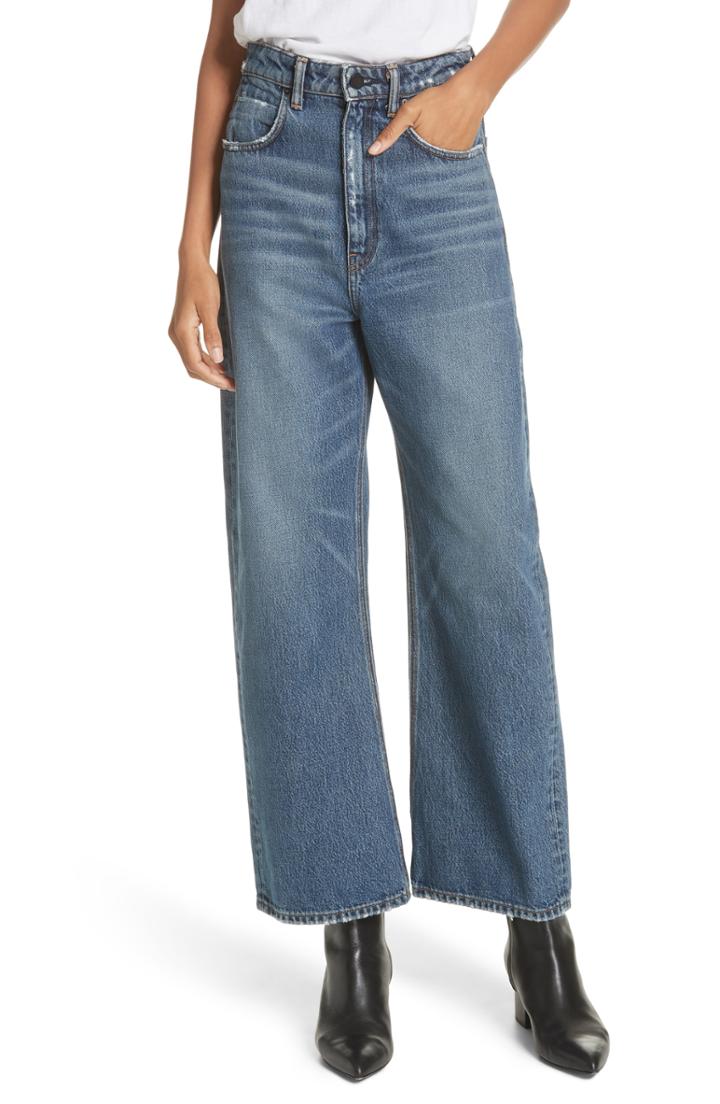 Women's T By Alexander Wang Crush Wide Leg Jeans