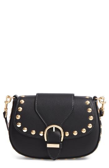 Marc Jacobs Studded Navigator Leather Crossbody Bag - Black