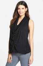 Women's Maternal America Draped Maternity/nursing Top - Black