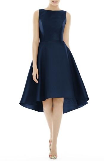 Women's Alfred Sung High/low Cocktail Dress - Blue