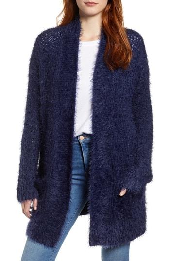 Women's Caslon Novelty Stitch Cardigan - Blue