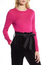 Women's Halogen Merino Wool Blend Sweater - Pink