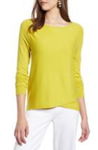 Women's Halogen Crossover Front Knit Sweater, Size - Green