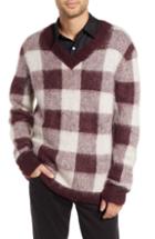 Men's Hope Low Mohair Blend V-neck Sweater Us / 46 Eu - Burgundy