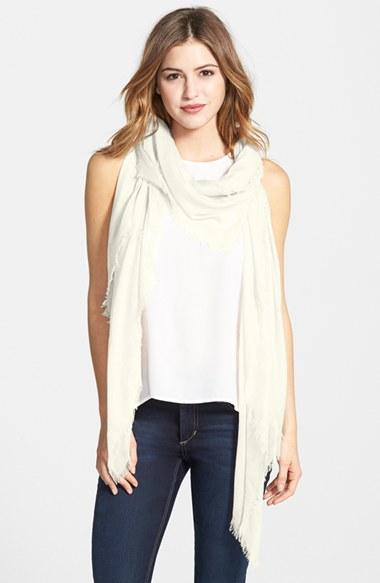Women's Halogen Cashmere Blend Scarf - Ivory