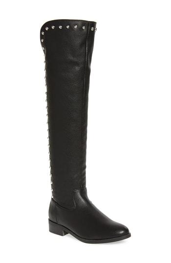 Women's Very Volatile Akita Studded Over The Knee Boot M - Black