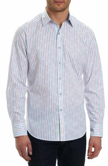 Men's Robert Graham Bora Classic Fit Sport Shirt - White