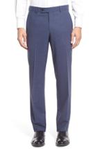 Men's Ted Baker London Flat Front Check Wool Trousers