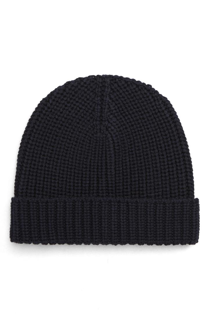 Men's Eleventy Shaker Stitch Wool Knit Cap -