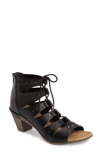 Women's Rieker Antistress Aileen 99 Ghillie Cage Sandal Eu - Black