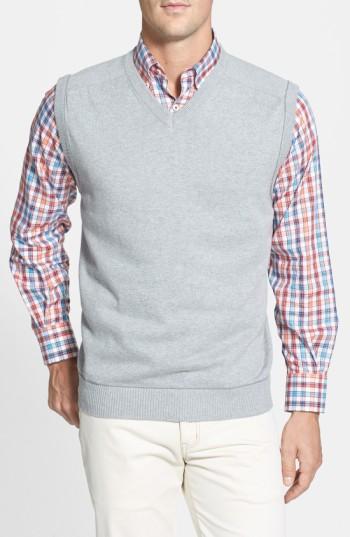 Men's Cutter & Buck Broadview V-neck Sweater Vest