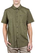 Men's Volcom Smashed Stars Woven Shirt, Size - Black