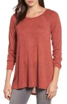 Women's Caslon High/low Tunic Sweatshirt - Brown