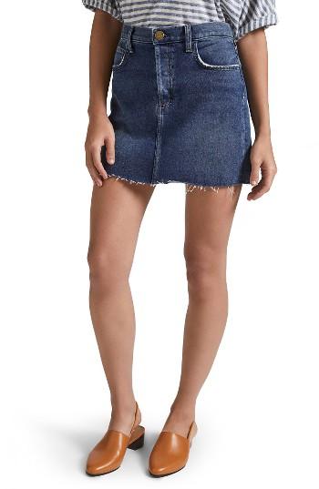 Women's Current/elliott The Mini Cutoff Denim Miniskirt