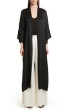 Women's Nili Lotan Maia Silk Kimono, Size - Black