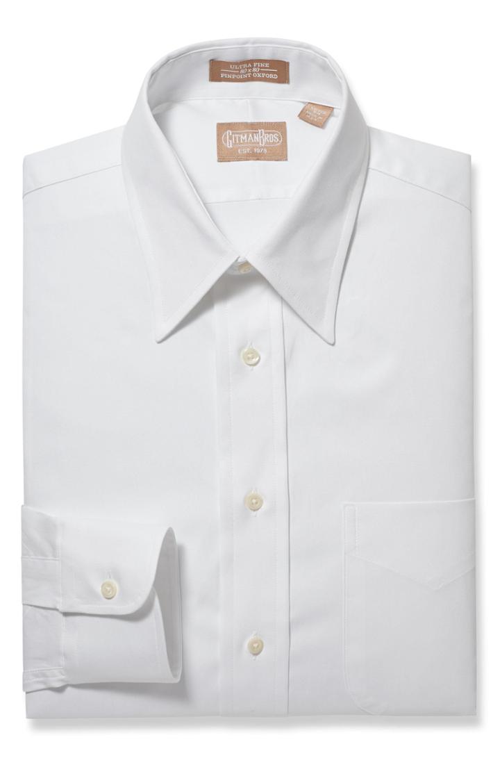 Men's Gitman Regular Fit Solid Dress Shirt .5 35 - White