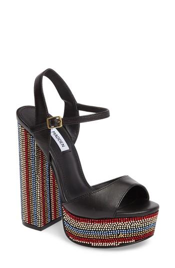 Women's Steve Madden Piera Sandal .5 M - Black