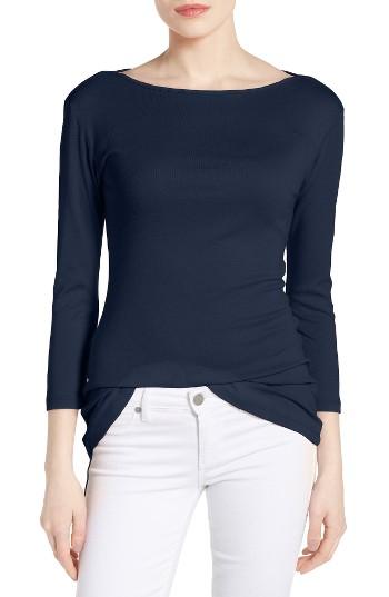 Women's Caslon Three Quarter Sleeve Tee - Blue