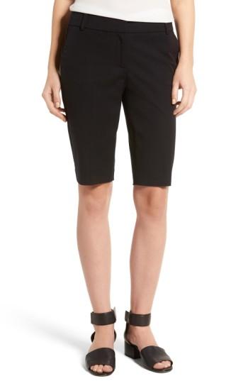 Petite Women's Halogen Stretch Bermuda Shorts P - Black