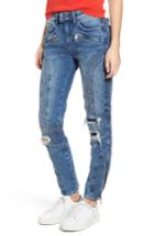 Women's Tommy Jeans X Gigi Hadid Speed Distressed Ankle Zip Jeans - Blue