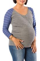 Women's Lab40 Bobby Maternity/nursing Tee - Grey