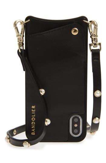 Bandolier Claire Leather Iphone X Crossbody Case - Black