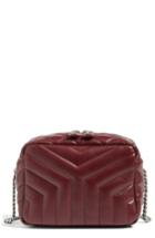 Saint Laurent Small Loulou Leather Bowling Bag - Red