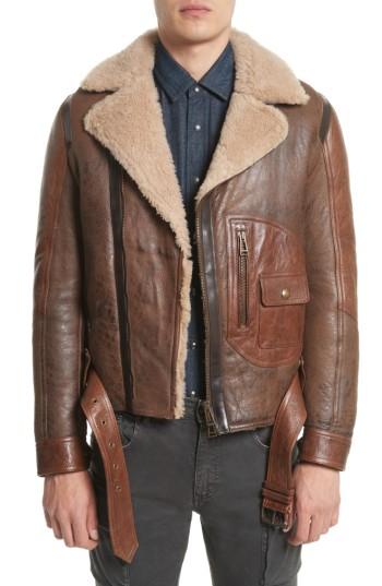 Men's Belstaff Danescroft Shealing Leather Jacket Eu - Brown