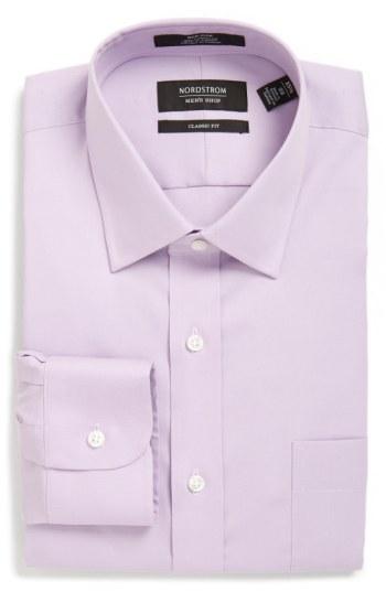 Men's Nordstrom Men's Shop Classic Fit Non-iron Solid Dress Shirt .5 - 33 - Purple