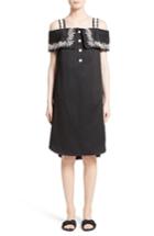 Women's Opening Ceremony Embroidered Off The Shoulder Dress