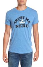 Men's Retro Brand Nerds Graphic T-shirt - Blue