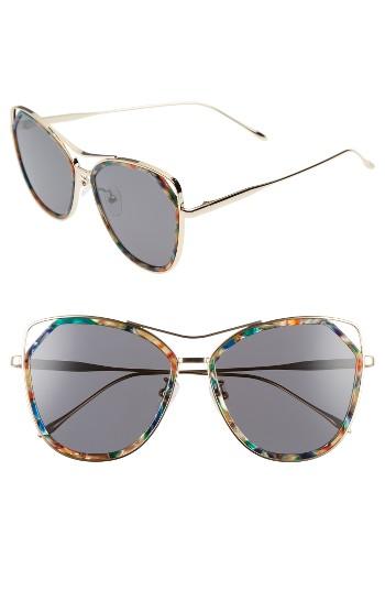 Women's Bonnie Clyde Grand 56mm Polarized Cat Eye Sunglasses - Jungle Marble