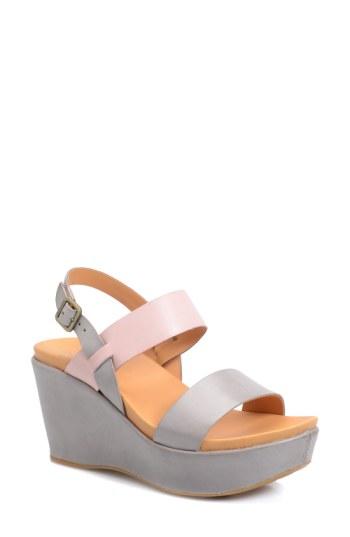Women's Kork-ease 'austin' Slingback Wedge Sandal M - Grey
