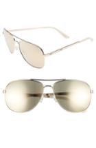 Women's Shades Of Juicy Couture 59mm Aviator Sunglasses - Light Gold