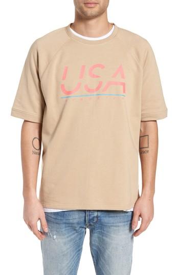 Men's The Rail Short Sleeve Raglan Sweatshirt - Beige