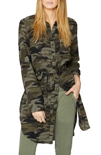 Women's Sanctuary Jess Camo Tunic Shirt - Green
