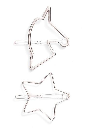 Berry Set Of 2 Star & Unicorn Hair Clips