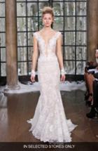 Women's Ines Di Santo 'madrid' Chantilly Lace Trumpet Gown, Size In Store Only - Ivory