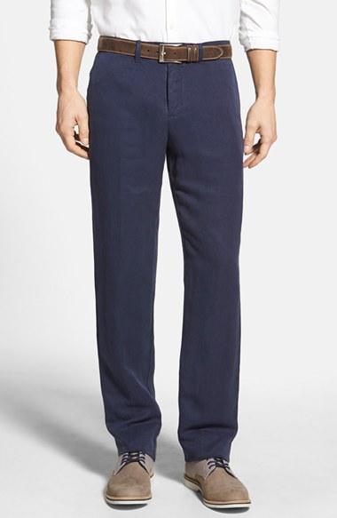 Men's Tommy Bahama 'la Jolla' Flat Front Pants X 30 - Blue