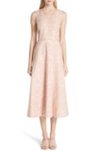 Women's Lafayette 148 New York Jayda Print Linen Dress - Coral