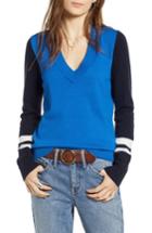 Women's Treasure & Bond Stripe V-neck Sweater